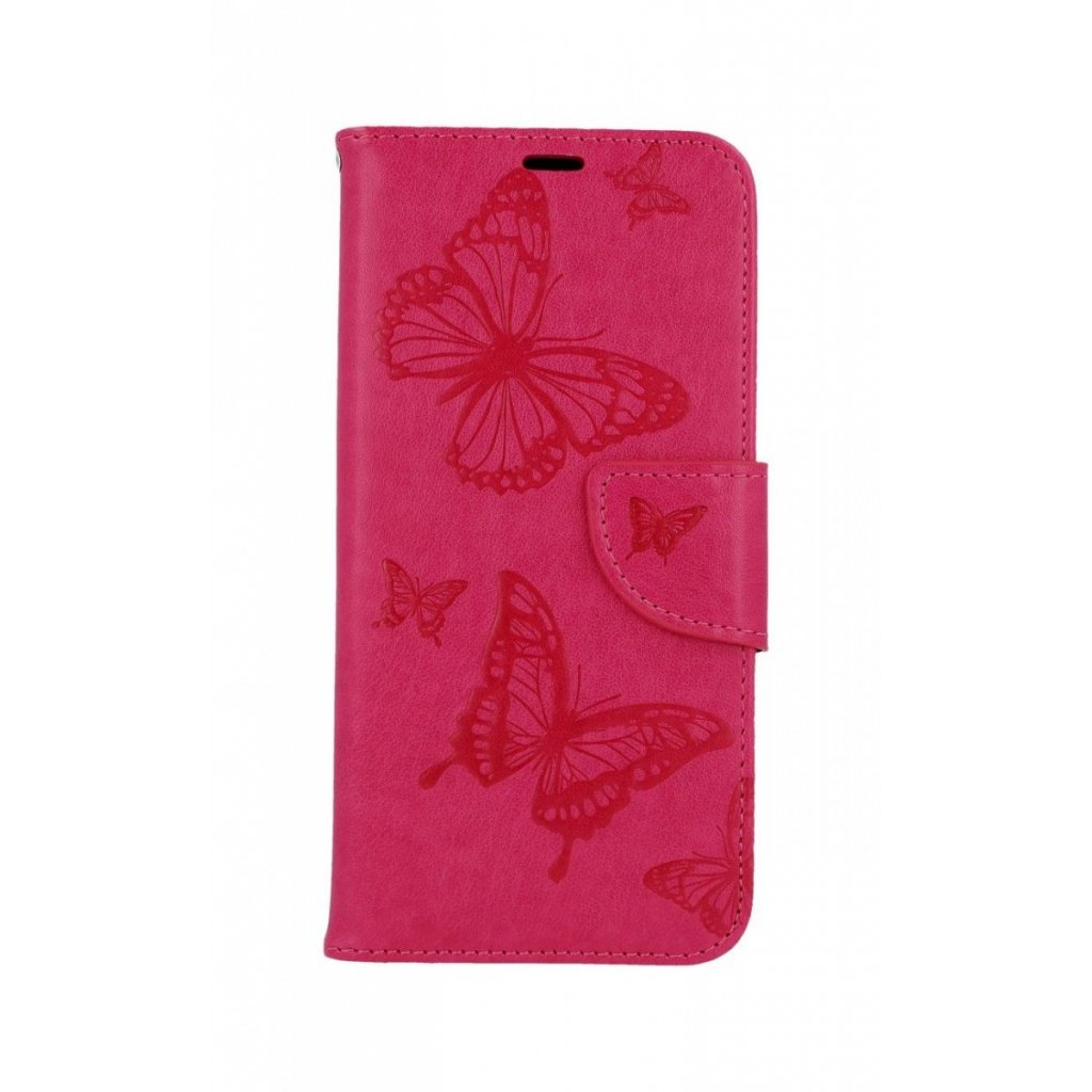 Obal na mobil Huawei P30 Lite TopQ Knížková Butterfly ružové púzdro