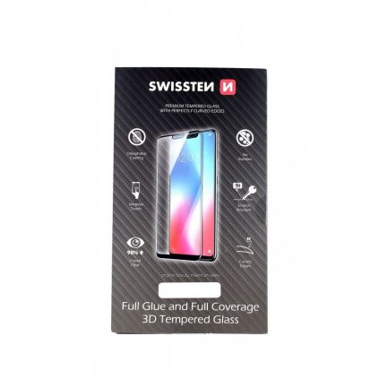 Tvrdené sklo Swissten na iPhone 12 mini 3D zahnuté čierne