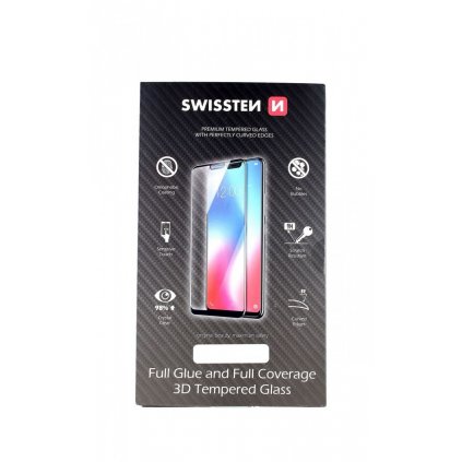 Tvrdené sklo Swissten na iPhone 11 Pro Max 3D zahnuté čierne