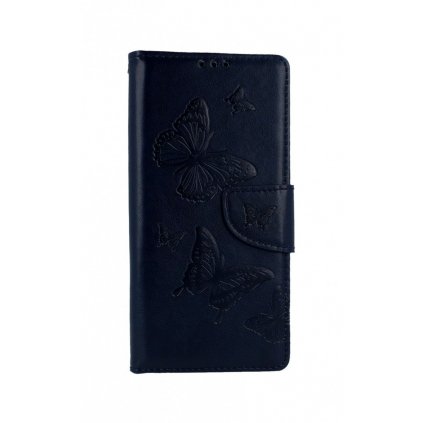 Flipové puzdro na Xiaomi Redmi 9 Butterfly modré tmavé