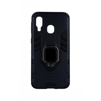 Ultra odolný zadný kryt na Samsung A40 čierny s prsteňom