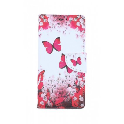 Flipové púzdro na iPhone SE 2020 Ružové motýle