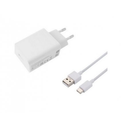 Originálna nabíjačka Xiaomi MDY-10-EF + USB-C (Type-C) dátový kábel biela 3A