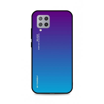 Zadný pevný kryt LUXURY na Samsung A42 dúhový purpurový