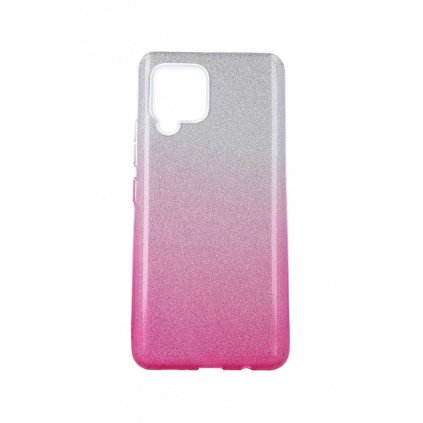 Zadný pevný kryt na Samsung A42 glitter strieborno-ružový