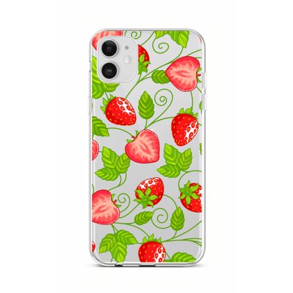 Zadný silikónový kryt na iPhone 12 Strawberries
