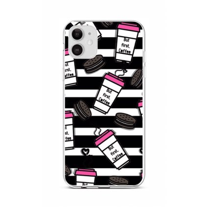 Zadný silikónový kryt na iPhone 12 Kafíčka