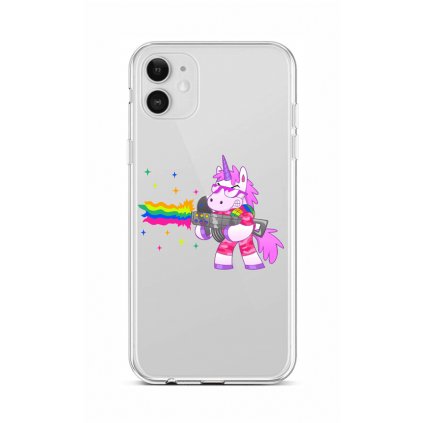 Zadný silikónový kryt na iPhone 12 Rainbow Gun