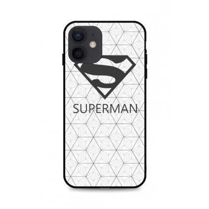 Zadný 3D silikónový kryt na iPhone 12 Biely Superman