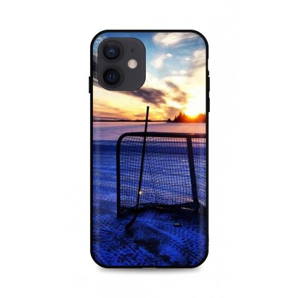 Zadný silikónový kryt DARK na iPhone 12 Hockey Sunset