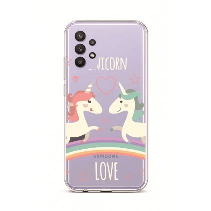 Zadný silikónový kryt na Samsung A32 5G Unicorn Love