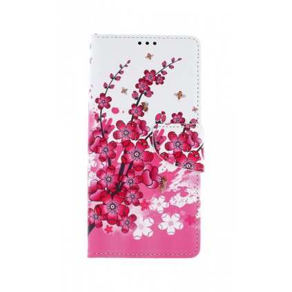 Flipové púzdro na Samsung A42 Kytičky textil