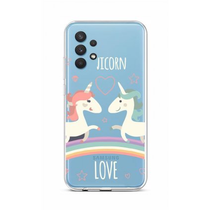 Zadný silikónový kryt na Samsung A32 Unicorn Love