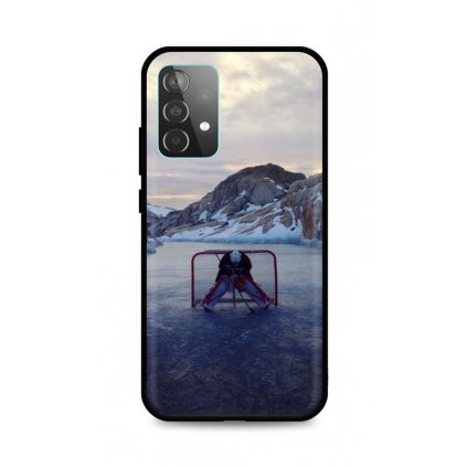 Zadný silikónový kryt DARK na Samsung A52 Hockey Goalie