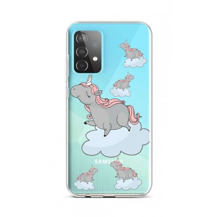 Zadný silikónový kryt na Samsung A52 Grey Unicorns