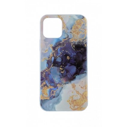 Zadný pevný kryt na iPhone 11 Pro Marble Glitter modrý