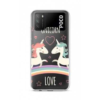 Zadný silikónový kryt na Xiaomi Poco M3 Unicorn Love