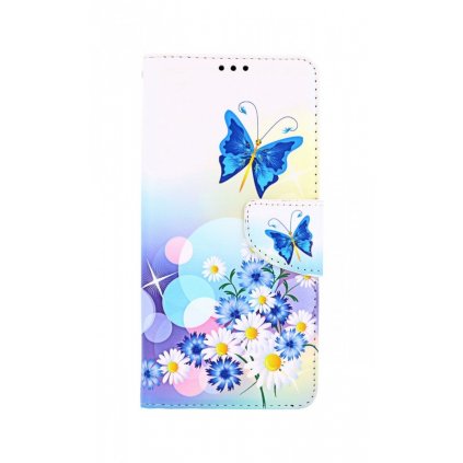 Flipové puzdro na Xiaomi Poco M3 Biele s motýlikom