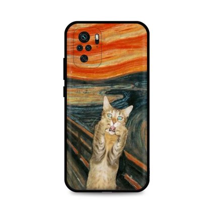 Zadný silikónový kryt DARK na Xiaomi Redmi Note 10 Scared Cat