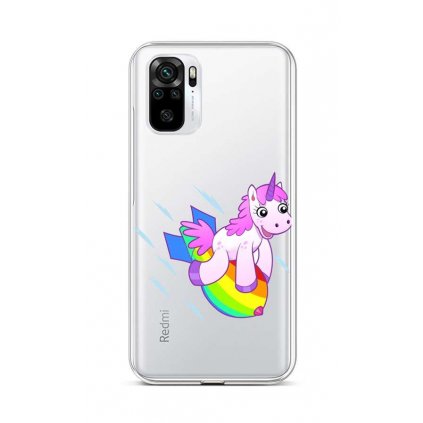 Zadný silikónový kryt na Xiaomi Redmi Note 10 Flying Unicorn