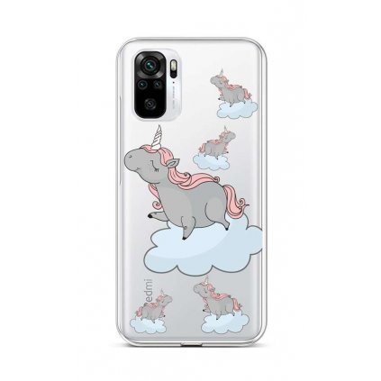 Zadný silikónový kryt na Xiaomi Redmi Note 10 Grey Unicorns