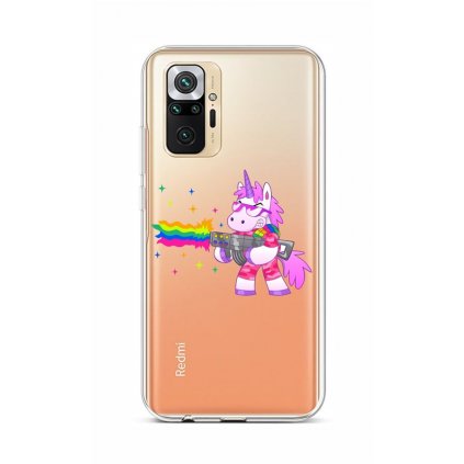 Zadný silikónový kryt na Xiaomi Redmi Note 10 Pro Rainbow Gun