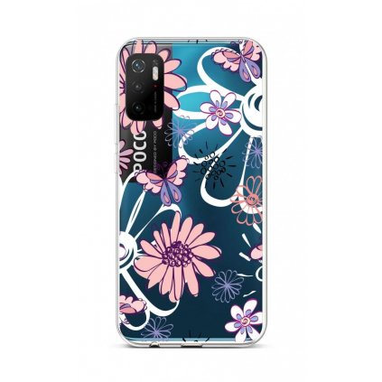 Zadný silikónový kryt na Xiaomi Poco M3 Pro Flowers