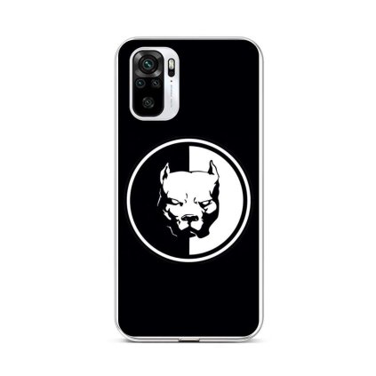 Zadný silikónový kryt na Xiaomi Redmi Note 10 Čiernobiely pitbull