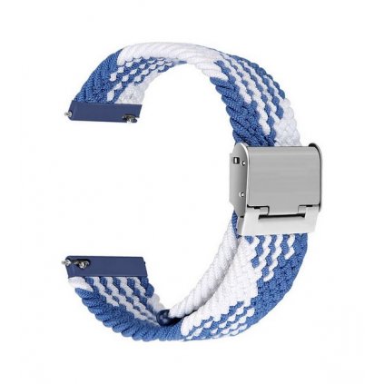 Pletený remienok Braid pre Apple Watch 3-4-5-6-SE 38-40mm modro-biely