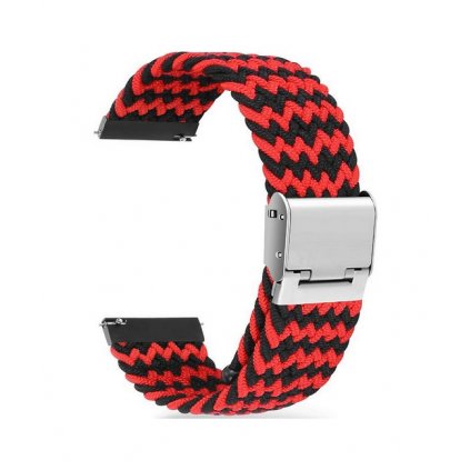 Pletený remienok Braid pre Apple Watch 3-4-5-6-SE 38-40mm červeno-čierny