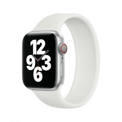 Silikónový remienok Basic pre Apple Watch 3-4-5-6-SE 38-40mm biely