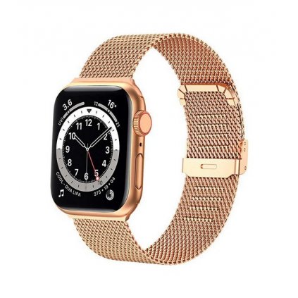 Oceľový remienok LUXURY pre Apple Watch 3-4-5-6-SE 42-44mm rose gold