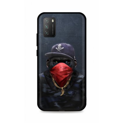 Zadný silikónový kryt DARK na Xiaomi Poco M3 Monkey Gangster