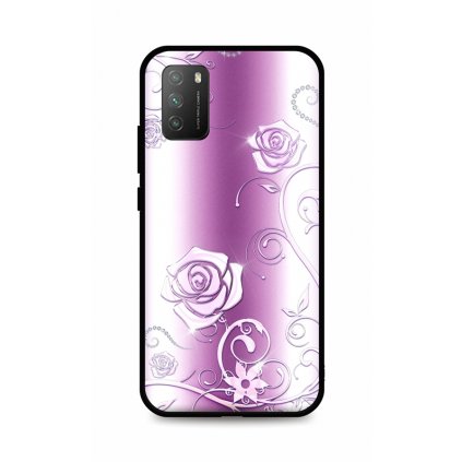 Zadný silikónový kryt DARK na Xiaomi Poco M3 Abstract Roses