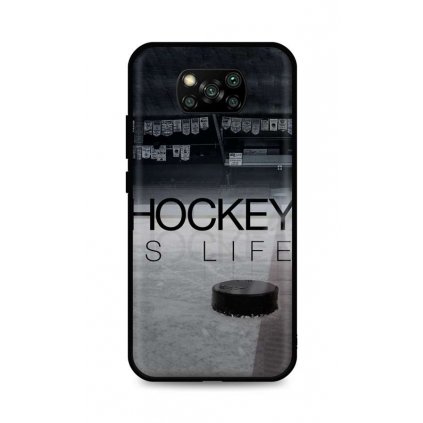 Zadný silikónový kryt DARK na Xiaomi Poco X3 Hockey Is Life