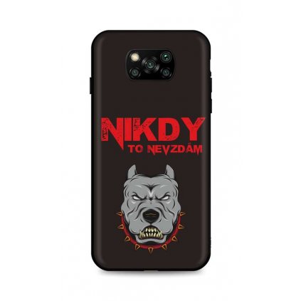 Zadný silikónový kryt DARK na Xiaomi Poco X3 Nikdy to nevzdám