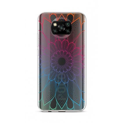 Zadný silikónový kryt na Xiaomi Poco X3 Rainbow Mandala