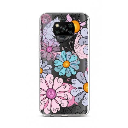 Zadný silikónový kryt na Xiaomi Poco X3 Colorful Daisy