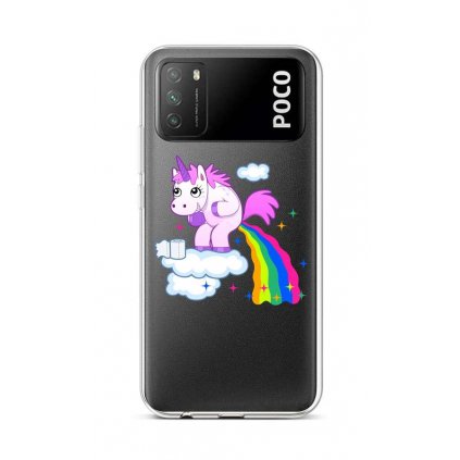 Zadný silikónový kryt na Xiaomi Poco M3 Rainbow Disaster