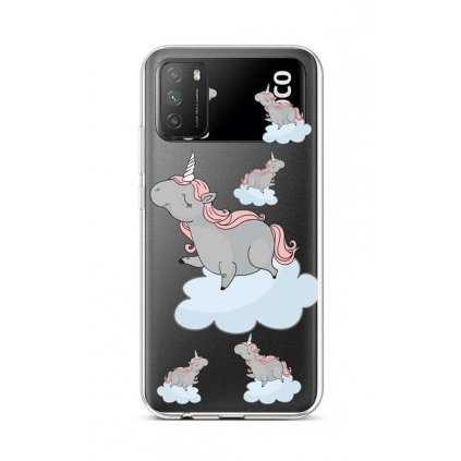 Zadný silikónový kryt na Xiaomi Poco M3 Grey Unicorns