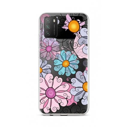 Zadný silikónový kryt na Xiaomi Poco M3 Colorful Daisy