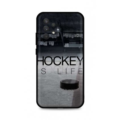 Zadný silikónový kryt DARK na Samsung A32 Hockey Is Life