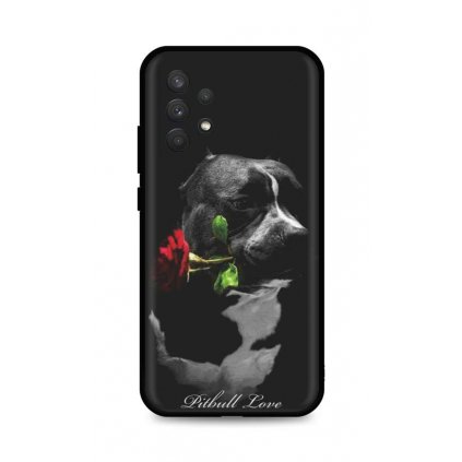 Zadný silikónový kryt DARK na Samsung A32 Pitbull Love