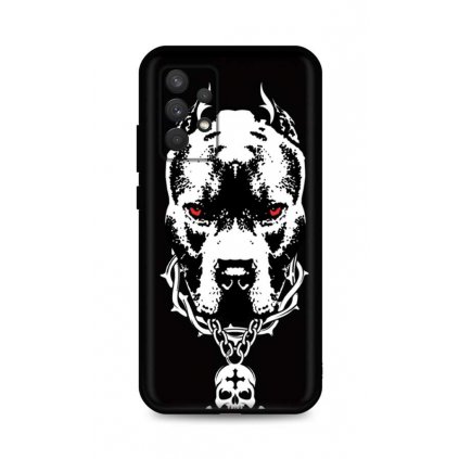 Zadný silikónový kryt DARK na Samsung A32 Fighting Dog