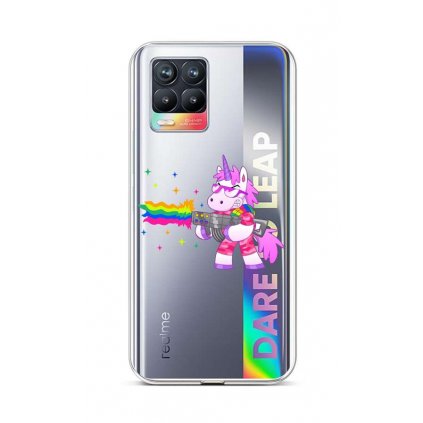 Zadný silikónový kryt na Realme 8 Rainbow Gun