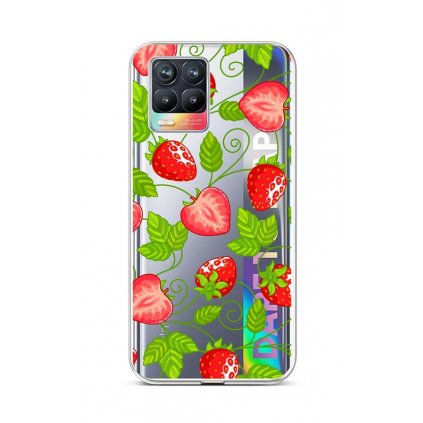 Zadný silikónový kryt na Realme 8 Strawberries