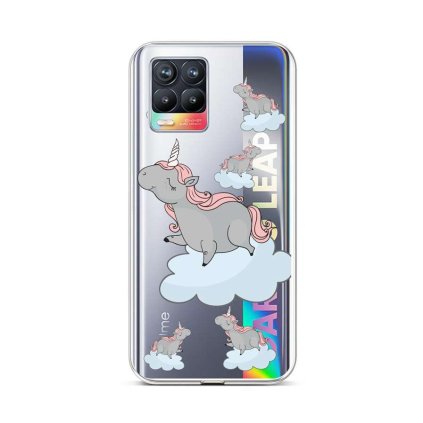 Zadný silikónový kryt na Realme 8 Grey Unicorns