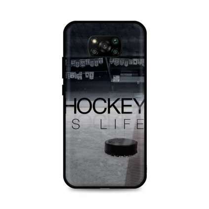 Zadný silikónový kryt DARK na Xiaomi Poco X3 Pro Hockey Is Life