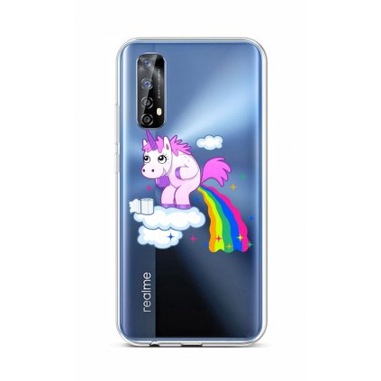 Zadný silikónový kryt na Realme 7 Rainbow Disaster