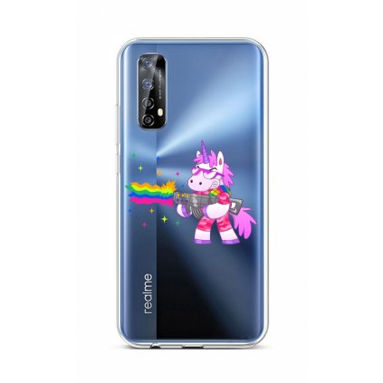 Zadný silikónový kryt na Realme 7 Rainbow Gun